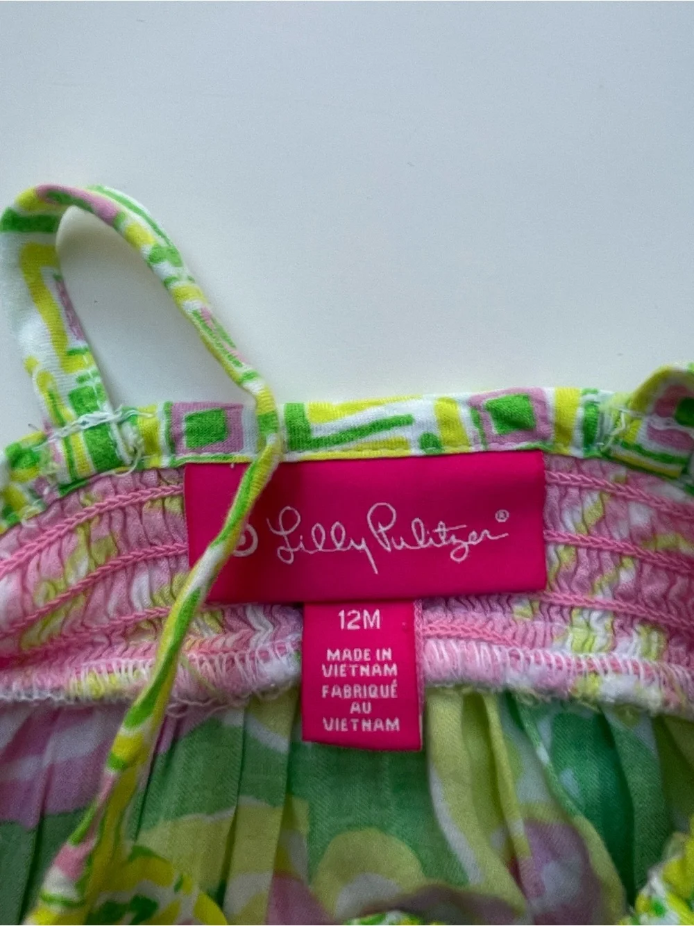 Lilly Pulitzer Pink & Green Floral Smocked Sundress